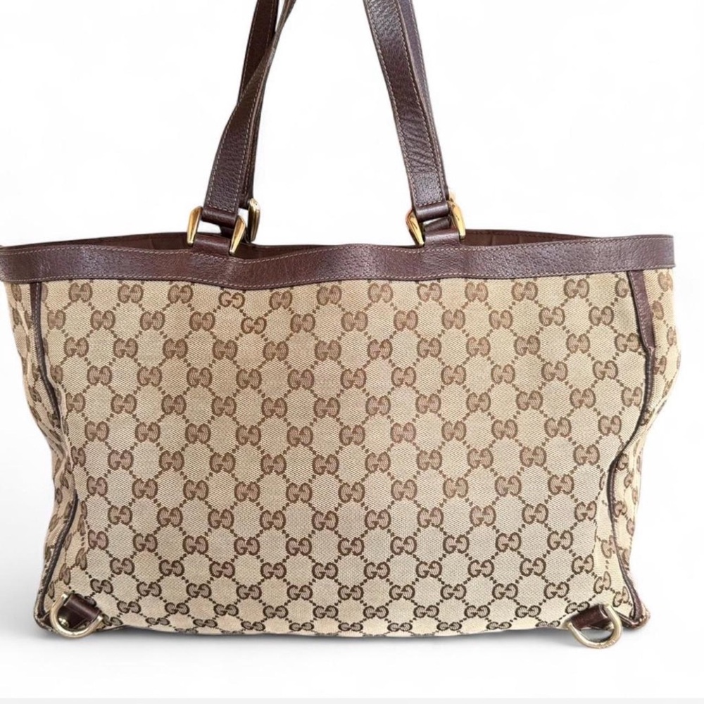 Gucci Abbey GG Canvas Monogram Tote Bag with COA - Picture 6 of 17